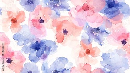 Delicate floral watercolor design in soft pastel hues, ideal for beauty or other products.