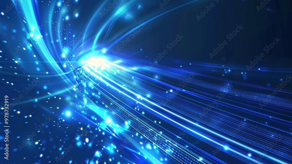 Dynamic blue light rays in motion abstract vector design for science and technology wallpaper Dynamic blue light rays in motion abstract vector design for science and technology wallpaper