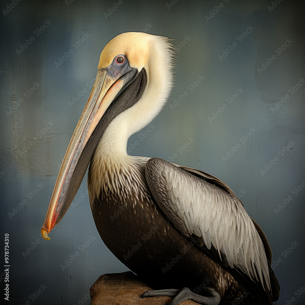 Fototapeta premium Brown Pelican in Flight, Coastal Wildlife Photography, Marine Bird