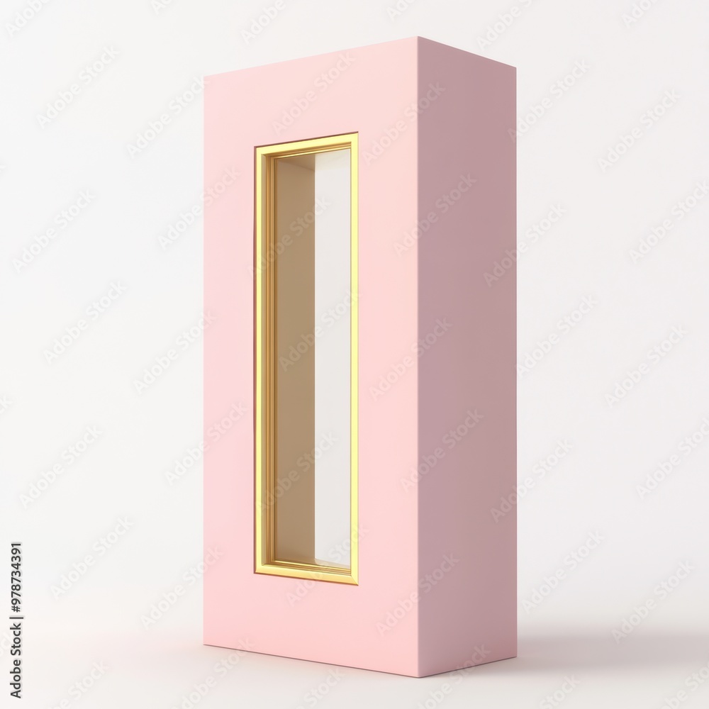 Pink Box with Gold Frame. Pink Box with Gold Frame.