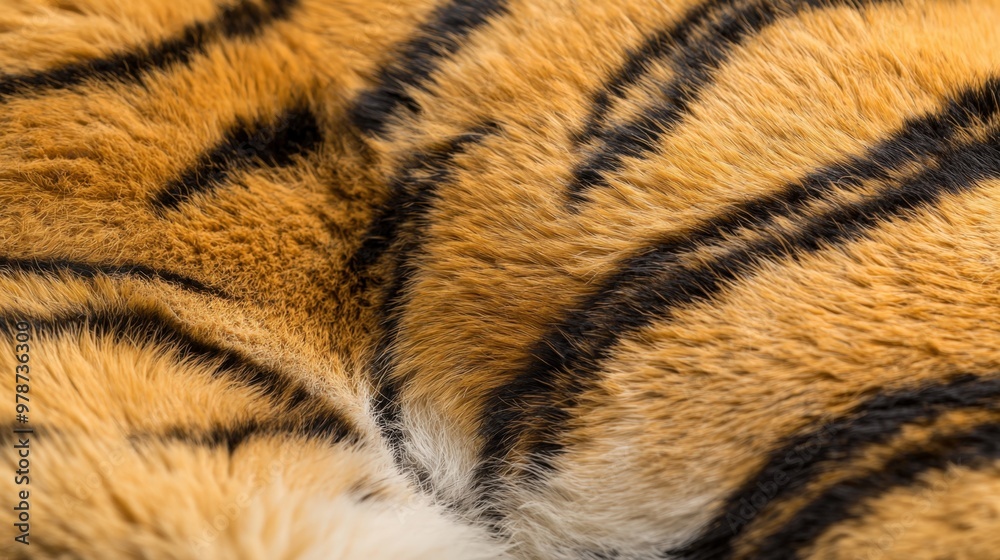 Close-up view of a tiger's fur showcasing stunning patterns and textures in natural light Close-up view of a tiger's fur showcasing stunning patterns and textures in natural light