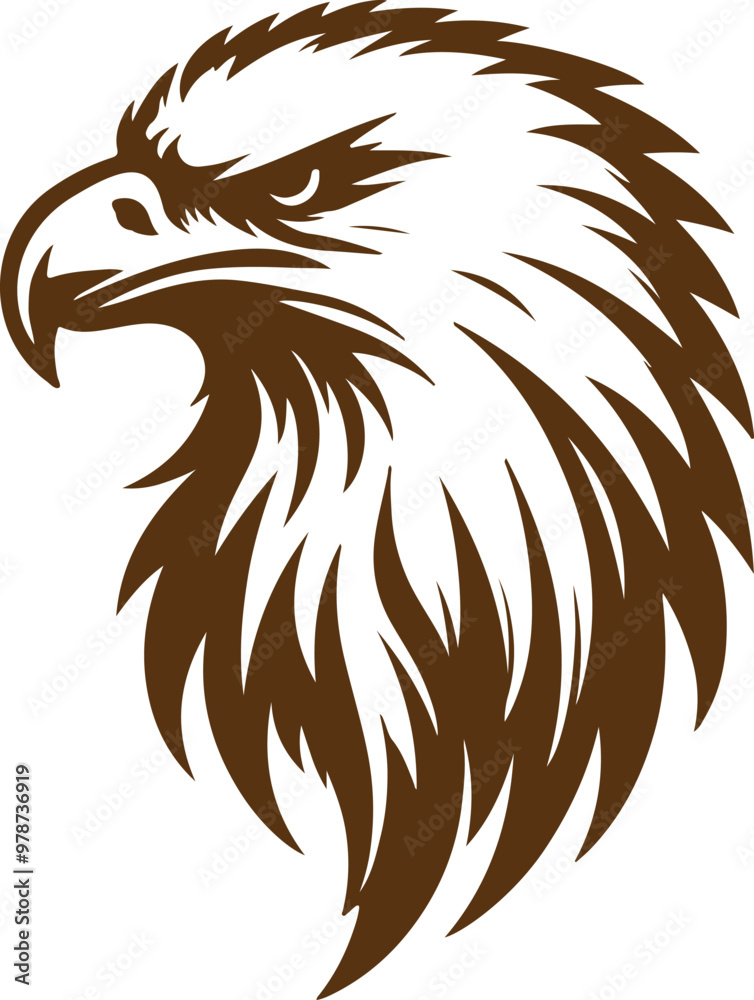 Obraz premium eagle head silhouette logo