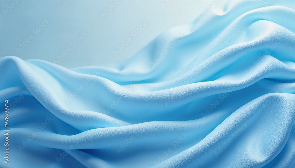 Fototapeta premium Wallpaper with blue silk. Blue wallpaper