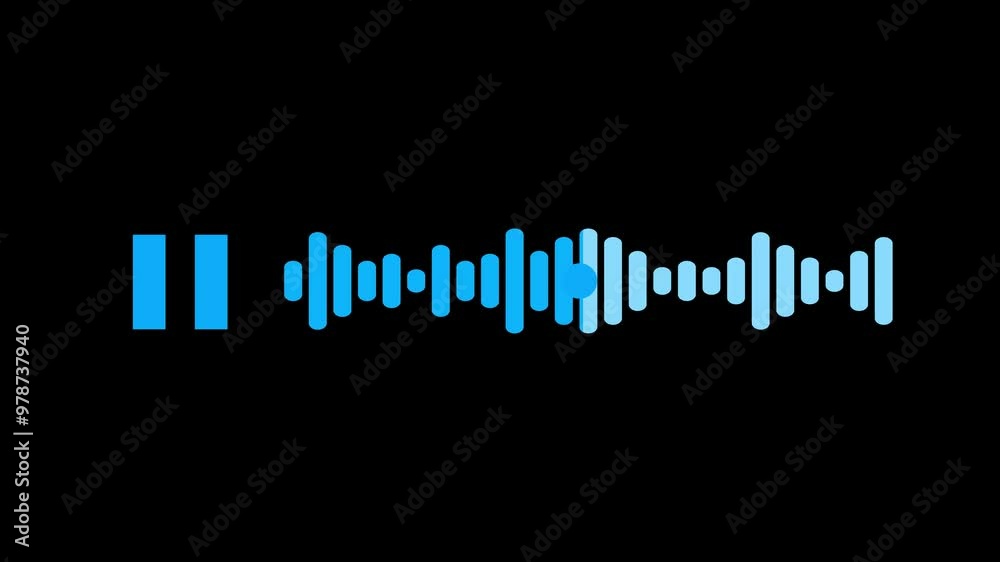 voice note icon animated voice message play voice note green screen croma 4k looping 60 fps