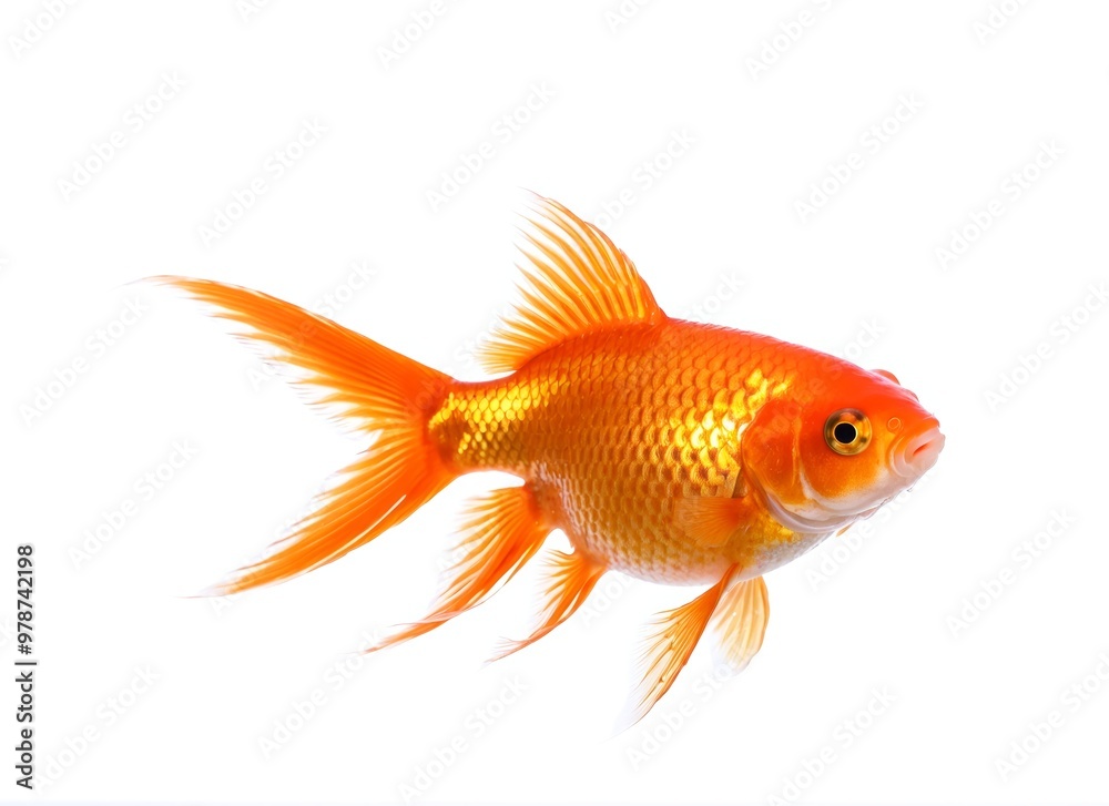 Gold Fish on a white background Gold Fish on a white background
