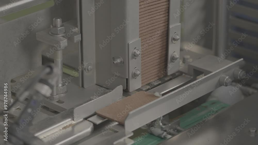 production of ice cream in cups on a conveyor line, V-log production of ice cream in cups on a conveyor line, V-log