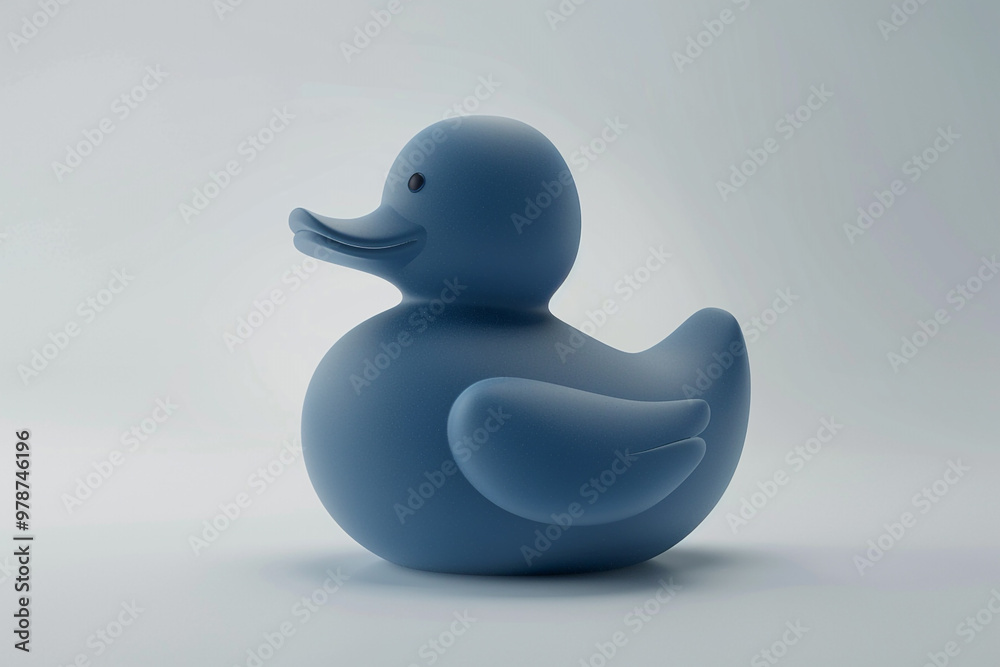 Blue rubber duck isolated over white Blue rubber duck isolated over white