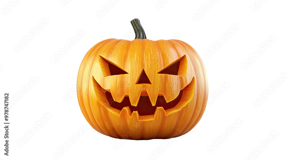 Halloween jack-o-lantern pumpkin with a spooky face isolated on white Halloween jack-o-lantern pumpkin with a spooky face isolated on white