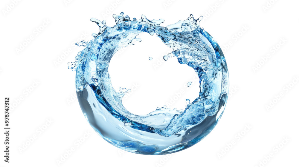 Clear water splash with bubbles in a glass isolated on white background Clear water splash with bubbles in a glass isolated on white background