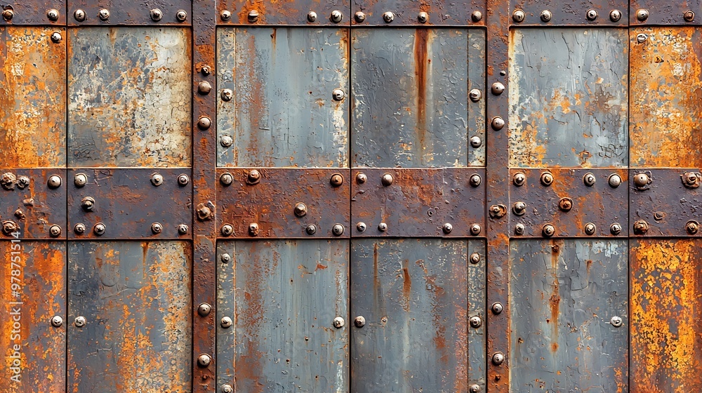 Old Weathered Metal Sheet Background Grunge Urban Industrial Texture : Generative AI Old Weathered Metal Sheet Background Grunge Urban Industrial Texture : Generative AI