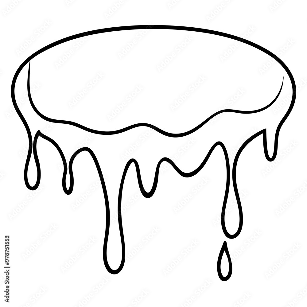 dripping stain outline coloring book page line art drawing dripping stain outline coloring book page line art drawing