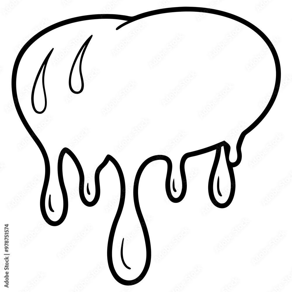 dripping stain outline coloring book page line art drawing dripping stain outline coloring book page line art drawing