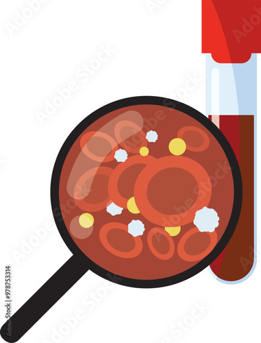 Blood cells. Composition of blood. platelets, red and white blood cells. Erythrocytes, thrombocytes and leukocytes. Vector illustration