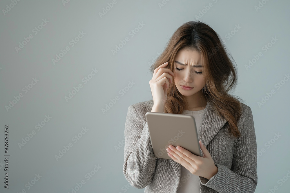 Businesswoman thinking and getting ideas, work schedule to lead to success