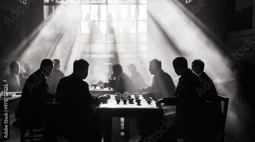 Corporate life, competition, black and white, struggle, monotonous, corporate ladder, politics, team, leading
