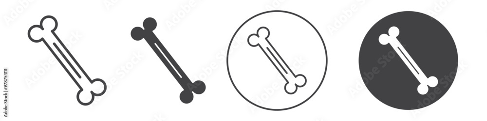 Bones icon thin line illustration