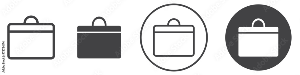 Briefcase icon thin line illustration Briefcase icon thin line illustration