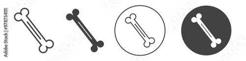 Bones icon thin line illustration