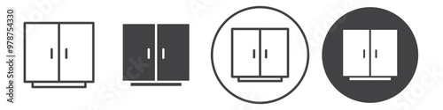 Cabinet icon thin line illustration
