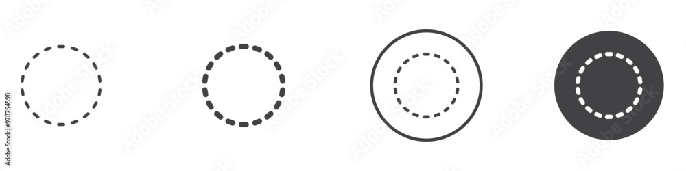 Circle icon thin line illustration Circle icon thin line illustration