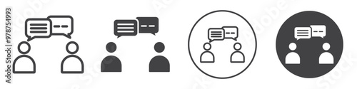 Conversation icon thin line illustration