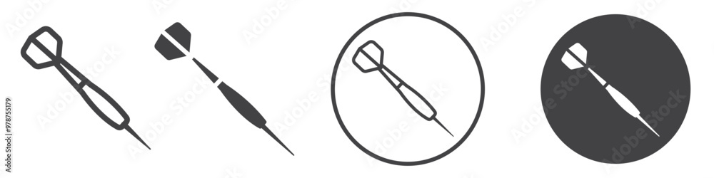 Darts icon thin line illustration Darts icon thin line illustration