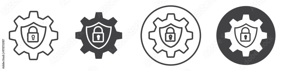 Cyber security icon thin line illustration Cyber security icon thin line illustration
