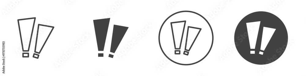Exclamation icon thin line illustration Exclamation icon thin line illustration