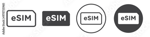 ESIM icon thin line illustration