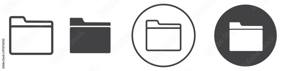 Folder icon thin line illustration Folder icon thin line illustration