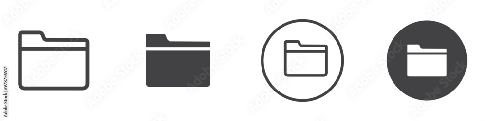 Folder icon thin line illustration Folder icon thin line illustration