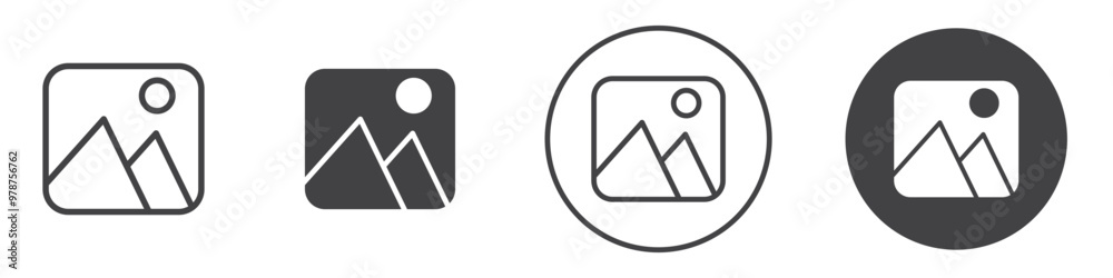 Gallery icon thin line illustration Gallery icon thin line illustration