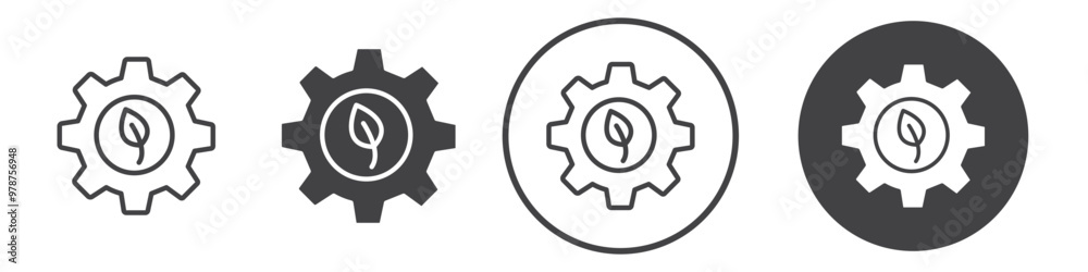Green technology icon thin line illustration Green technology icon thin line illustration