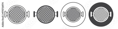 Grill icon thin line illustration