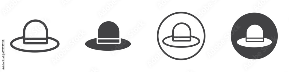 Hat Icon thin line illustration Hat Icon thin line illustration