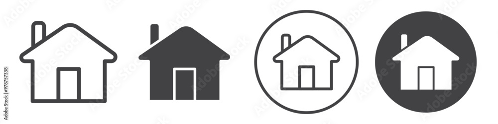 House icon thin line illustration House icon thin line illustration