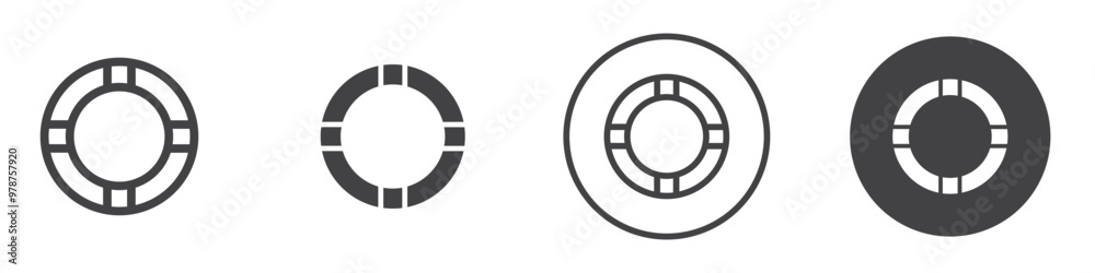 Life buoy icon thin line illustration Life buoy icon thin line illustration