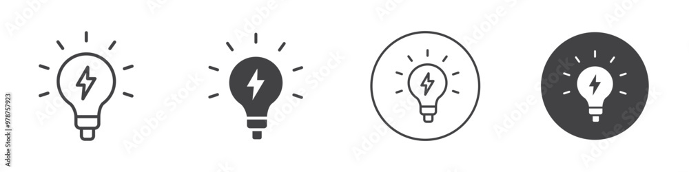 Lightbulb icon thin line illustration Lightbulb icon thin line illustration