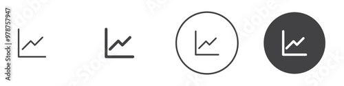 Line Chart Icon thin line illustration