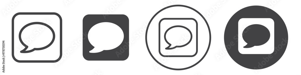 Message icon thin line illustration Message icon thin line illustration