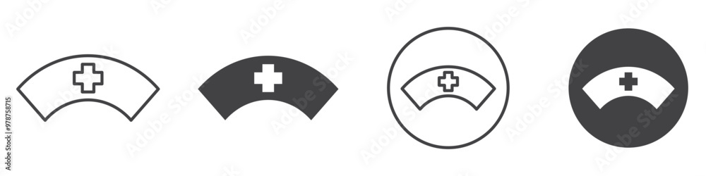 Obraz premium Nurse Icon thin line illustration