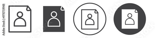 Personal documents icon thin line illustration