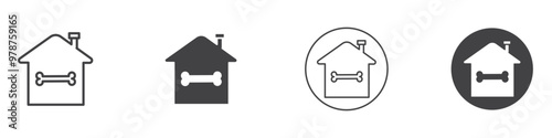 Pet House icon thin line illustration