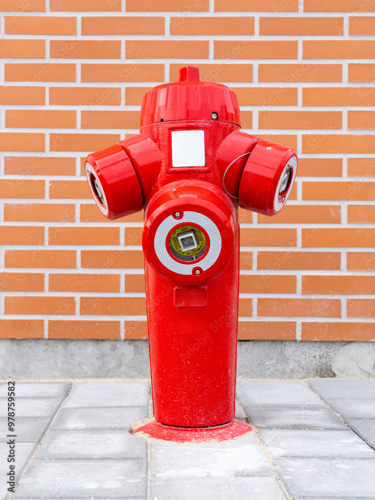 Une borne d'incendie sur un trottoir Une borne d'incendie sur un trottoir