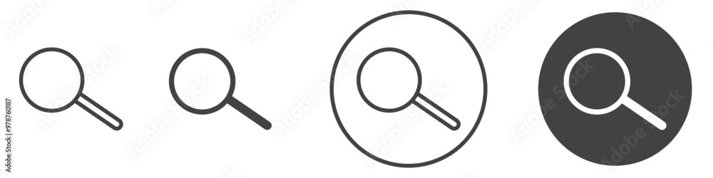 Search icon thin line illustration Search icon thin line illustration