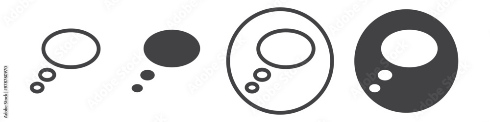 Think bubble icon thin line illustration Think bubble icon thin line illustration