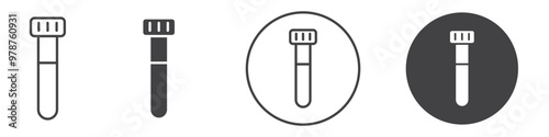Test tube icon thin line illustration