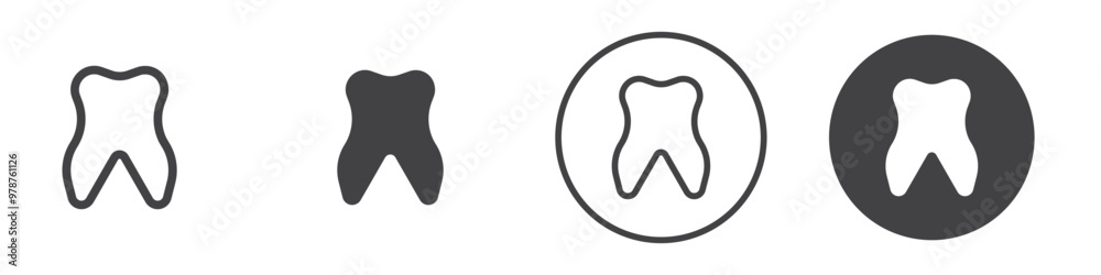 Tooth icon thin line illustration Tooth icon thin line illustration