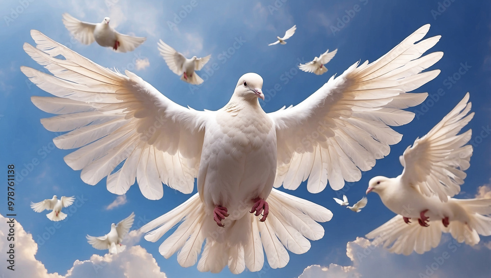 Obraz premium White Dove Flying