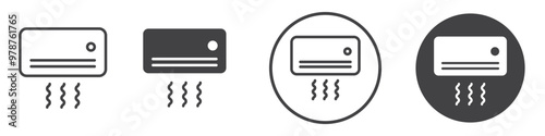 Air conditioner icon thin line illustration